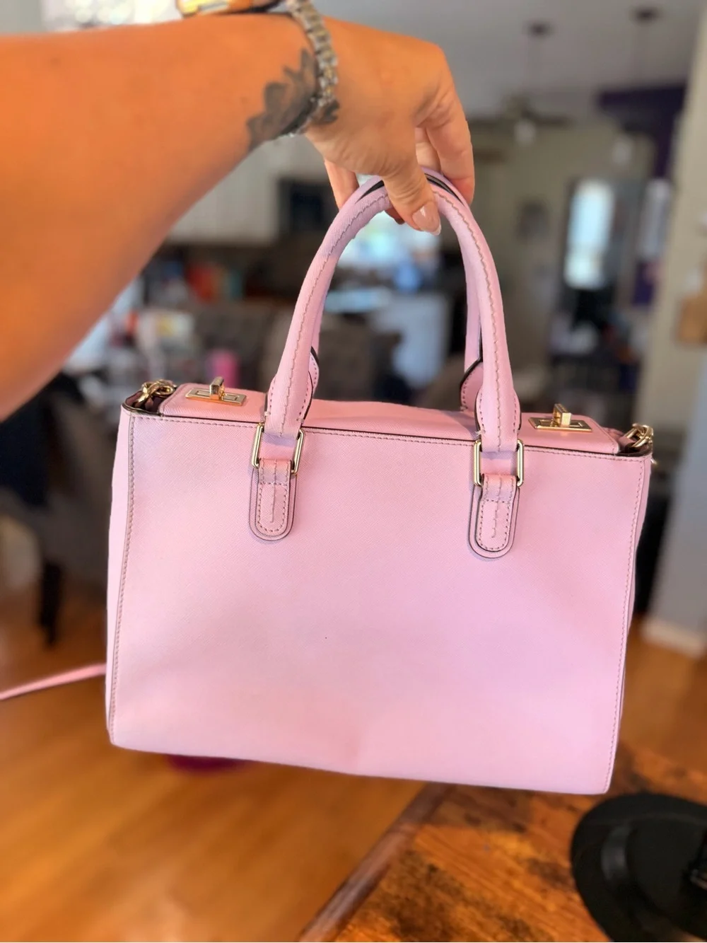 Henri Bendel West 57th Turnlock top satchel. RARE never used.